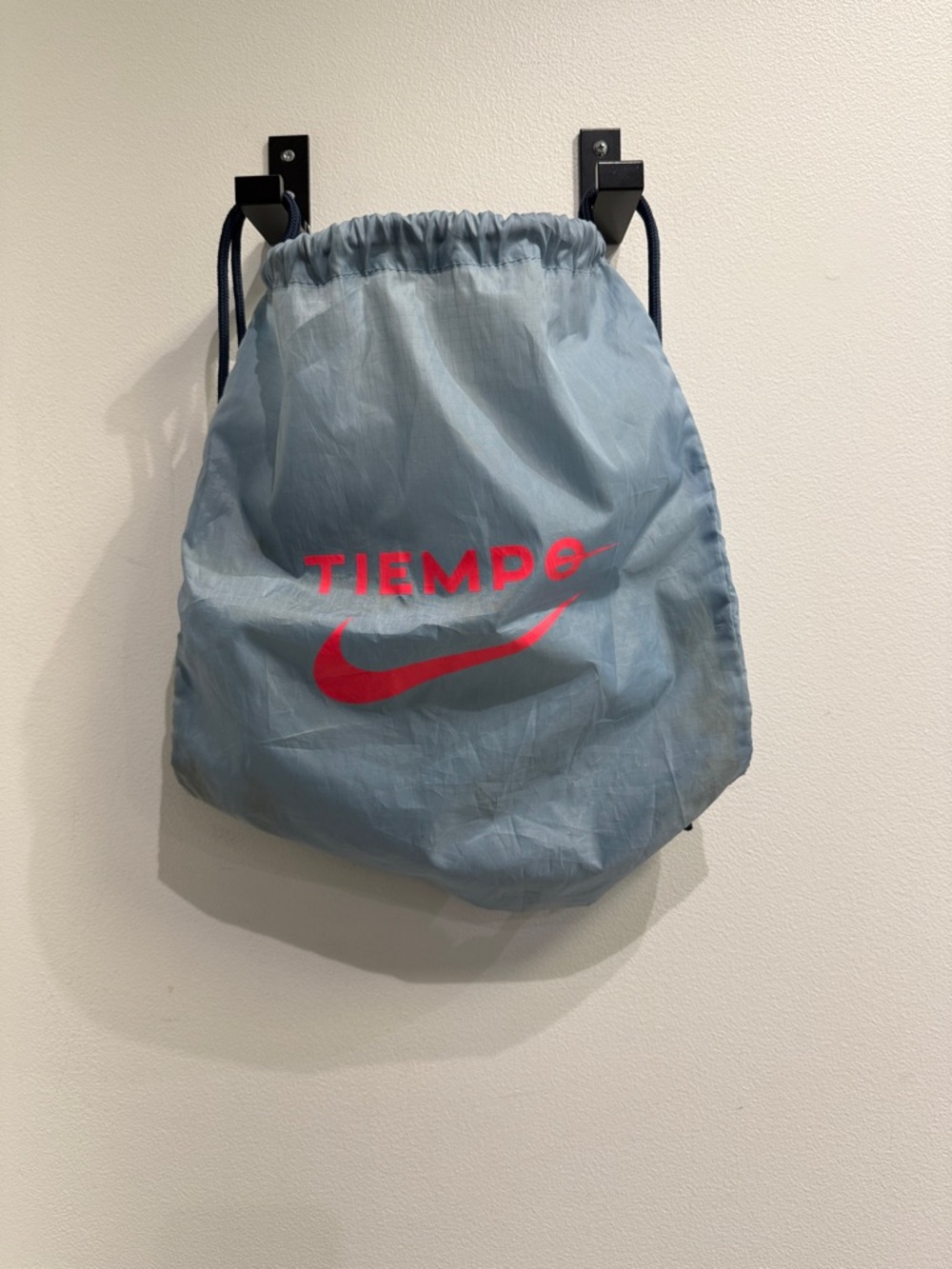 Nike Light Blue Drawstring Sack with Pink Logo